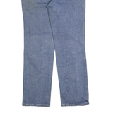 WRANGLER Mens Blue Cotton Denim Regular Fit Straight Leg Medium W36 L32 Zip