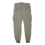 LIONEL Mens Cotton Blend Beige Relaxed Cargo Jogger Trousers W29 L27 Casual