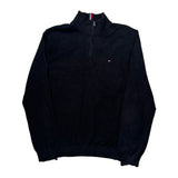 Tommy Hilfiger 1/4 Zip - 2XL Black Cotton