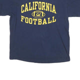 GILDAN Mens Navy Blue California Football Graphic T-Shirt L Short Sleeve Crew