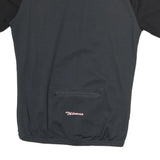 THOMAS Mens Black & Grey Cycling Jersey L Short Sleeve 1/4 Zip Sports Top