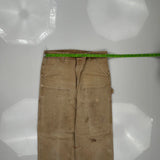 Carhartt Double Knee Carpenter Trousers - 36W 32L Beige Cotton