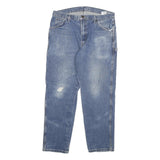 DICKIES Mens Jeans Blue Slim Straight Denim Medium W36 L30 Workwear Utility