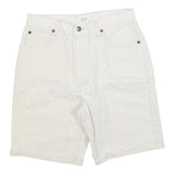 CHEROKEE Womens Shorts White Casual Plain S W28 Cotton Blend Comfortable Fit