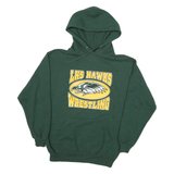 JERZEES Mens Green LHS Hawks Wrestling Pullover Hoodie M Cotton Blend