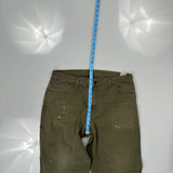Dickies Carpenter Trousers - 35W 30L Green Cotton