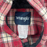 Wrangler Checked Flannel Shirt - Large Red Cotton