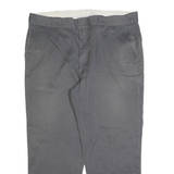 DICKIES Mens Regular Fit Grey Cotton Blend Jeans W42 L28 Workwear Zip Closure