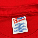 Hanes Single Stitch T-Shirt - XL Red Cotton Blend