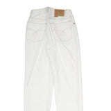 STEFANEL BASIC Womens Regular Fit White Denim Jeans W25 L29 Cotton Zip Casual