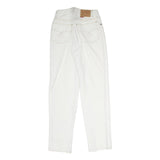 STEFANEL BASIC Womens Regular Fit White Denim Jeans W25 L29 Cotton Zip Casual
