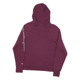 CHAMPION Mens Maroon Pullover Hoodie M Cotton Blend Logo Print
