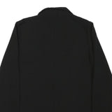H&M Womens Black Jacket S Polyester Blend Plain Button Closure Classic Fit