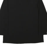 H&M Womens Black Jacket S Polyester Blend Plain Button Closure Classic Fit