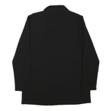 H&M Womens Black Jacket S Polyester Blend Plain Button Closure Classic Fit