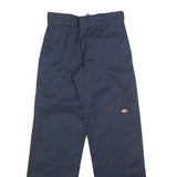 DICKIES Womens Cotton Blend Navy Blue Loose Straight Trousers W26 L30 Workwear