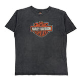Harley Davidson Graphic T-Shirt - XL Gray Cotton