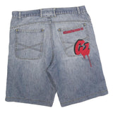 ROX Mens Shorts Blue Casual Cotton Blend M W34 Graffiti Graphic