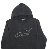 PUMA Womens Black Hoodie M Cotton Blend Pullover Casual Sports Sweatshirt