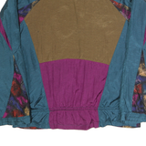 VILLE FRANCHE Womens Blue & Purple Nylon Zip Jacket M Colourblock Casual