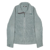 THE NORTH FACE Womens Grey Fleece Jacket S Polyester Zip Outdoor Casual Soft