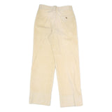 Mens Beige Cotton Blend Regular Fit Straight Leg Trousers W27 L29 Casual Wear