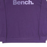 BENCH Womens Purple Crew Neck L Sweatshirt Cotton Blend Pullover Casual