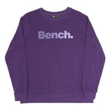 BENCH Womens Purple Crew Neck L Sweatshirt Cotton Blend Pullover Casual
