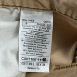 Carhartt Carpenter Trousers - 35W 34L Beige Cotton