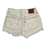 Levis Denim Shorts - 26W UK 6 White Cotton