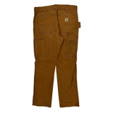 Carhartt Double Knee Carpenter Pants - 32W 31L Brown Cotton