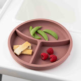 Silicone Plate with Removable Divider - Rose