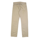 LEVI'S Mens Cotton Beige Regular Straight Trousers W32 L34 Casual Classic Zip