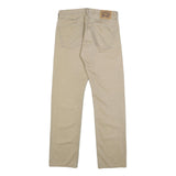 LEVI'S Mens Cotton Beige Regular Straight Trousers W32 L34 Casual Classic Zip