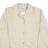 MAX MARA Womens Beige Button Jacket UK 8 Polyester Classic Elegant