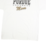 JERZEES Mens White Purdue University Mom Graphic T-Shirt XL Short Sleeve Crew