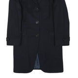 MAX&CO Womens Black Wool Tailored Coat XS Button Closure Classic Outerwear
