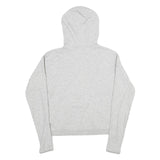 CALVIN KLEIN Womens Grey Pullover Hoodie S Half Zip Sweatshirt Casual