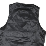 FRAMAR Mens Black Leather Button Jacket M Vest Smooth Finish Stylish