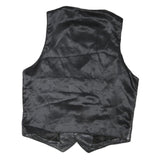 FRAMAR Mens Black Leather Button Jacket M Vest Smooth Finish Stylish