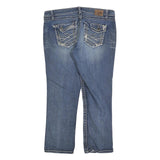 BKE Womens Blue Regular Fit Straight Denim Medium Wash Jeans W34 L27 Stylish