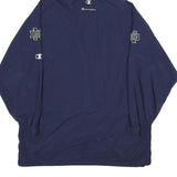 CHAMPION Mens Navy Blue Football Outdoor Jacket XL Nylon Hooded Plain