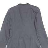 SANDRO Womens Grey Cotton Military Jacket S Woven Button Detail Stylish