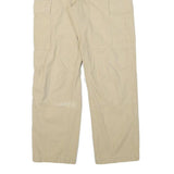 Beige Womens Regular Fit Cargo Trousers W26 L29 Cotton Blend Zip Closure
