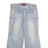 OLD ARMY Womens Jeans Blue Relaxed Wide-Leg Denim Light W32 L26 Stylish