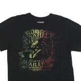 OLD NAVY Mens Black Bob Marley Graphic T-Shirt L Short Sleeve Crew Neck
