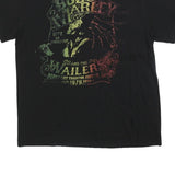 OLD NAVY Mens Black Bob Marley Graphic T-Shirt L Short Sleeve Crew Neck