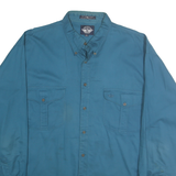 DOCKERS Mens Blue Shirt XL Button-Down Collar Cotton Casual Pocketed Long Sleeve