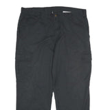 DICKIES Mens Cotton Black Regular Straight Trousers W38 L30 Work Cargo Pants