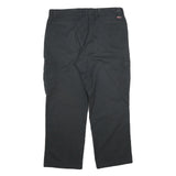 DICKIES Mens Cotton Black Regular Straight Trousers W38 L30 Work Cargo Pants